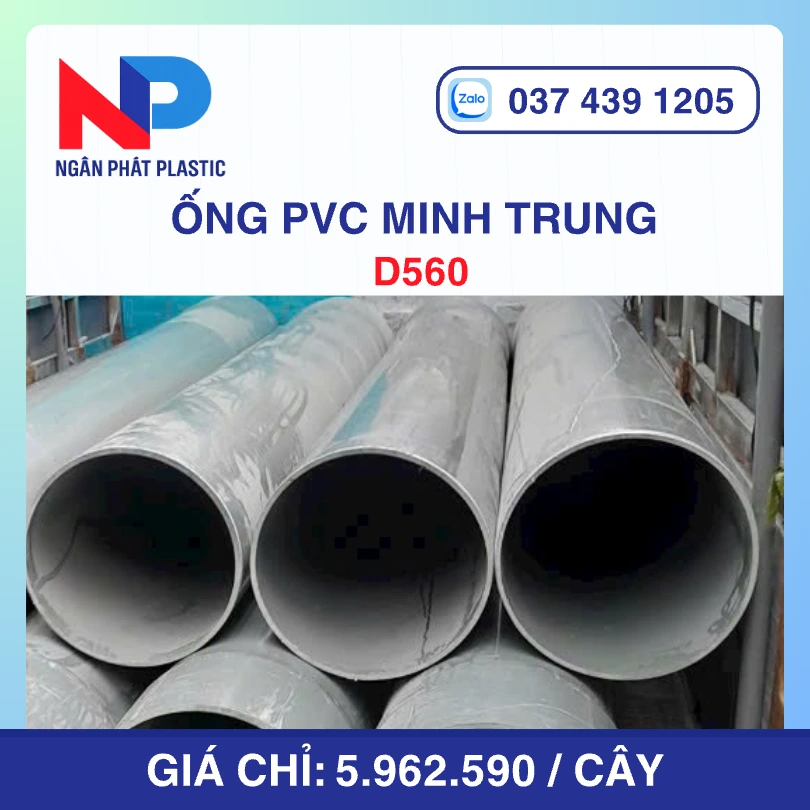 Ống Nhựa UPVC D560 Minh Trung Bơm Cát